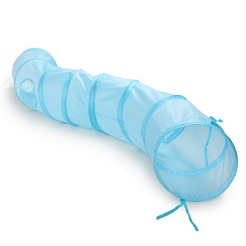 S-Shaped Cat Tunnel – Collapsible Play Toy
