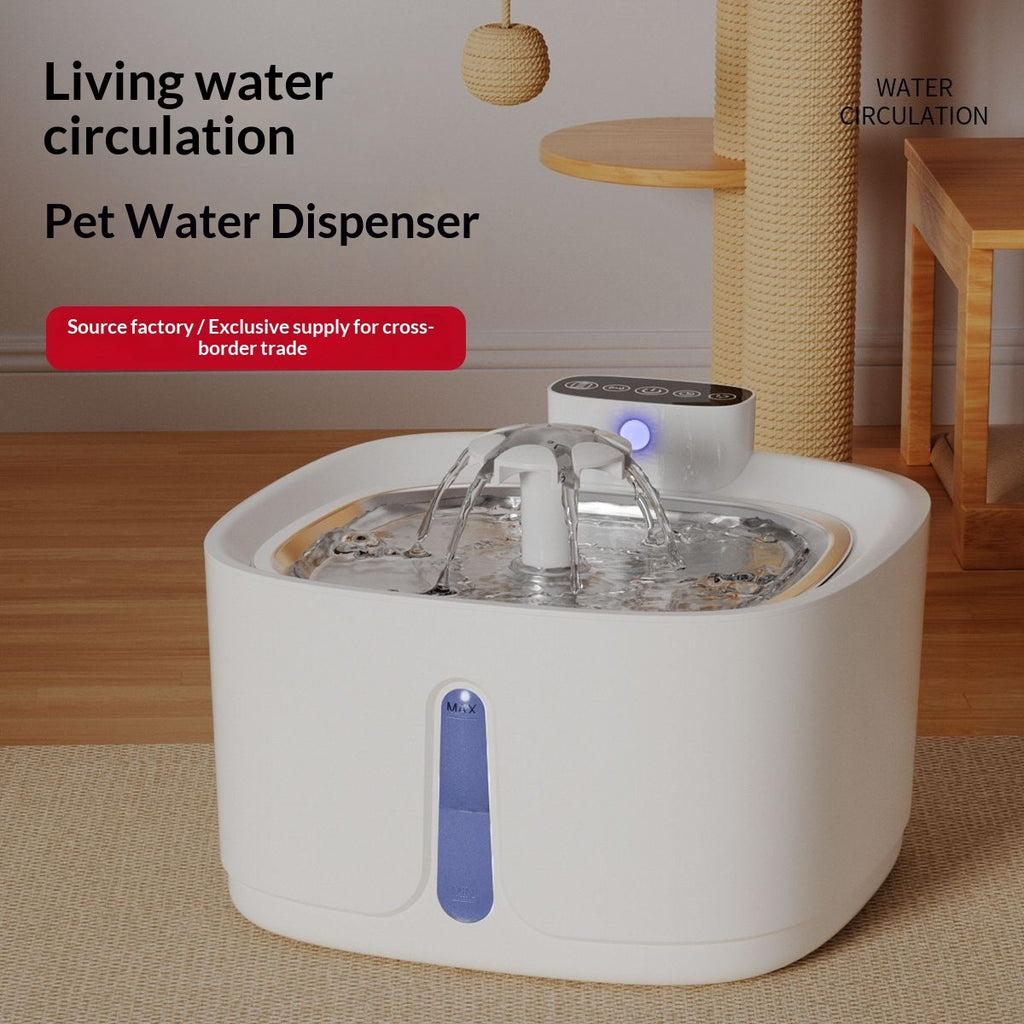 Smart Wireless Pet Water Fountain – Stainless Steel Design