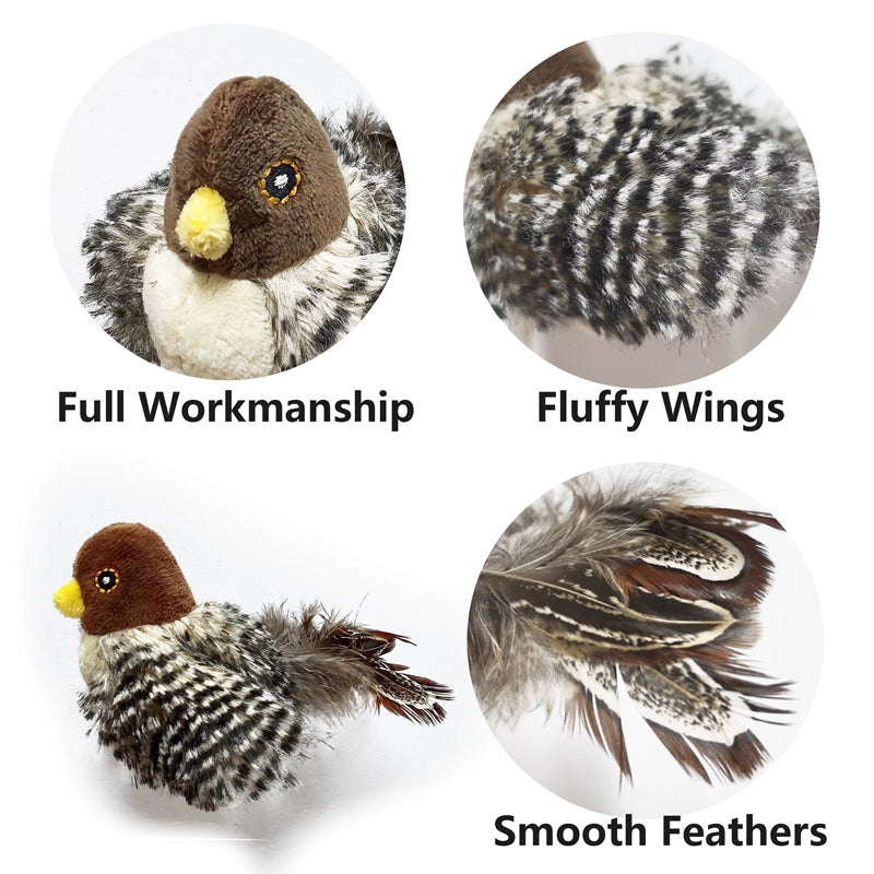 Electric Chirping Bird Cat Toy – Feather & Catnip