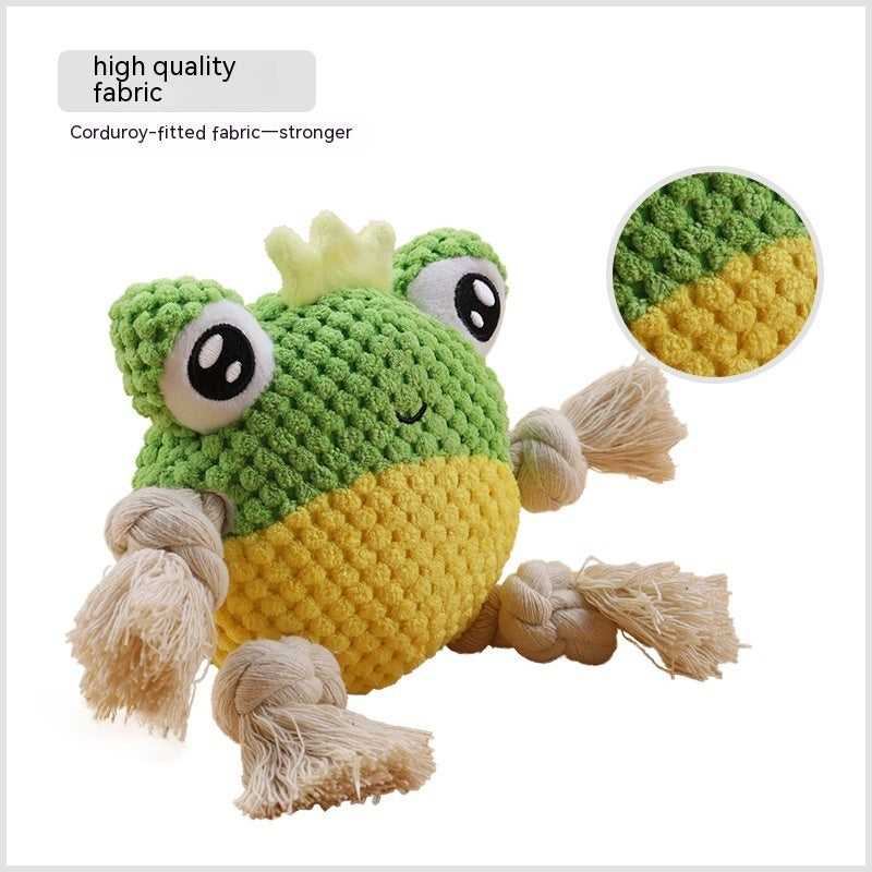 Interactive Dog Rope Toy – Plush Tug of War Chewing Toy