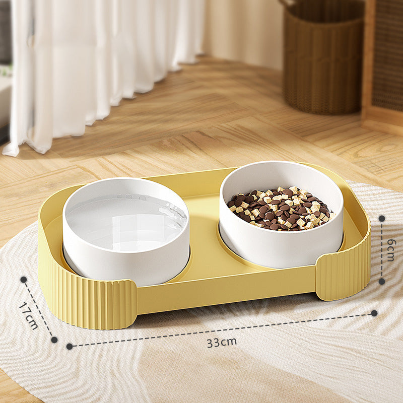 Ceramic Elevated Cat Bowls – Anti Vomit Feeding Set