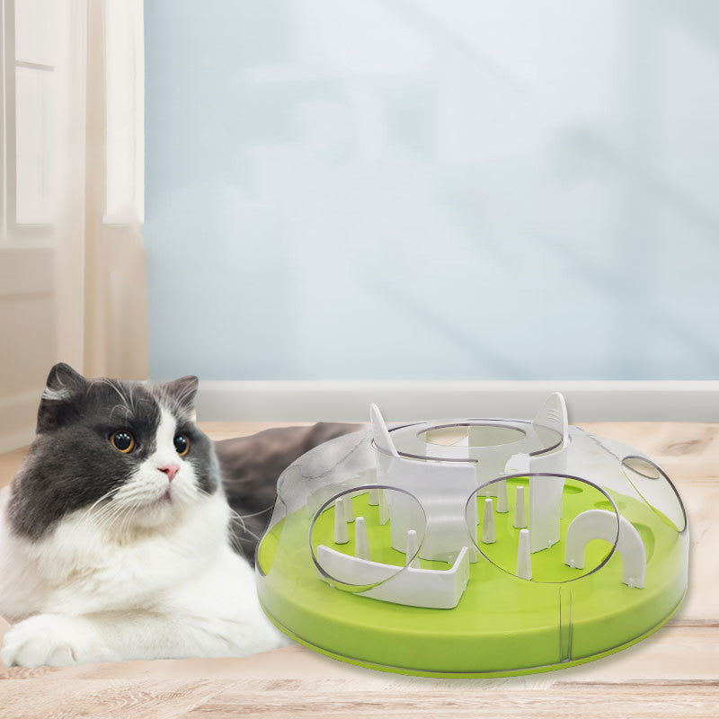 Cat Puzzle Food Bowl – Fun Maze Slow Feeding