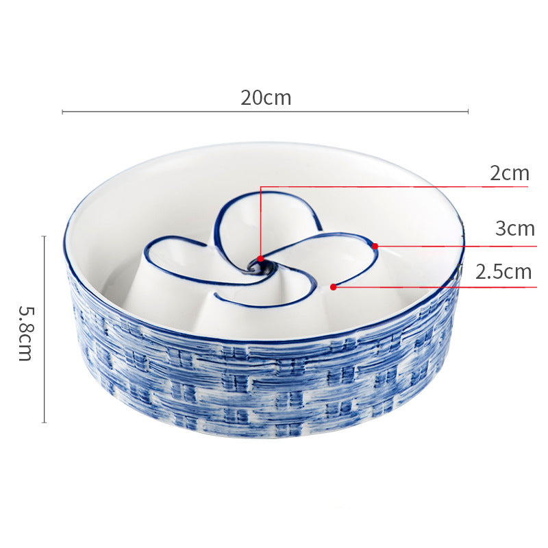 Non-Slip Ceramic Slow Feeder – Safe Eating for Pets