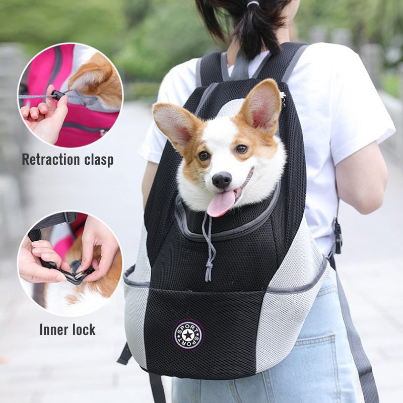 Portable Pet Backpack – Outdoor Dog Carrier Bag