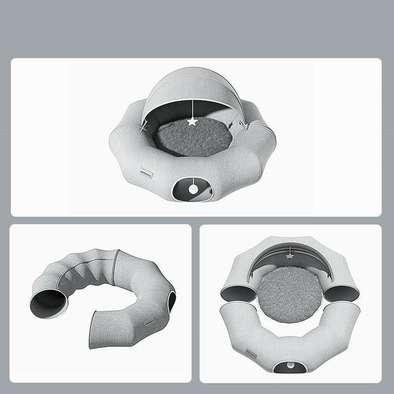 Foldable Cat Tunnel – Donut Crawl Bed
