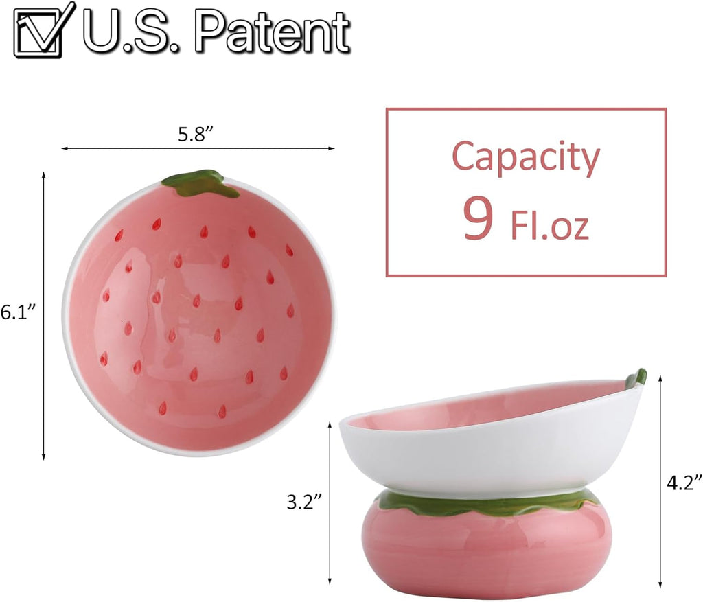 Ceramic Elevated Cat Bowl – Spine Friendly Feeding