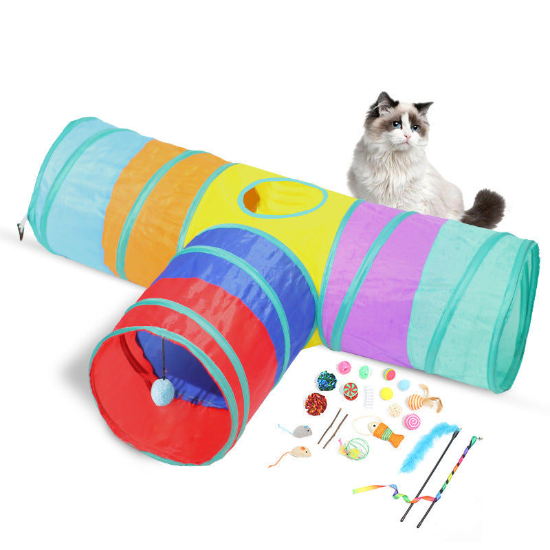Foldable Cat Tunnel – Climbing Path Play Toy