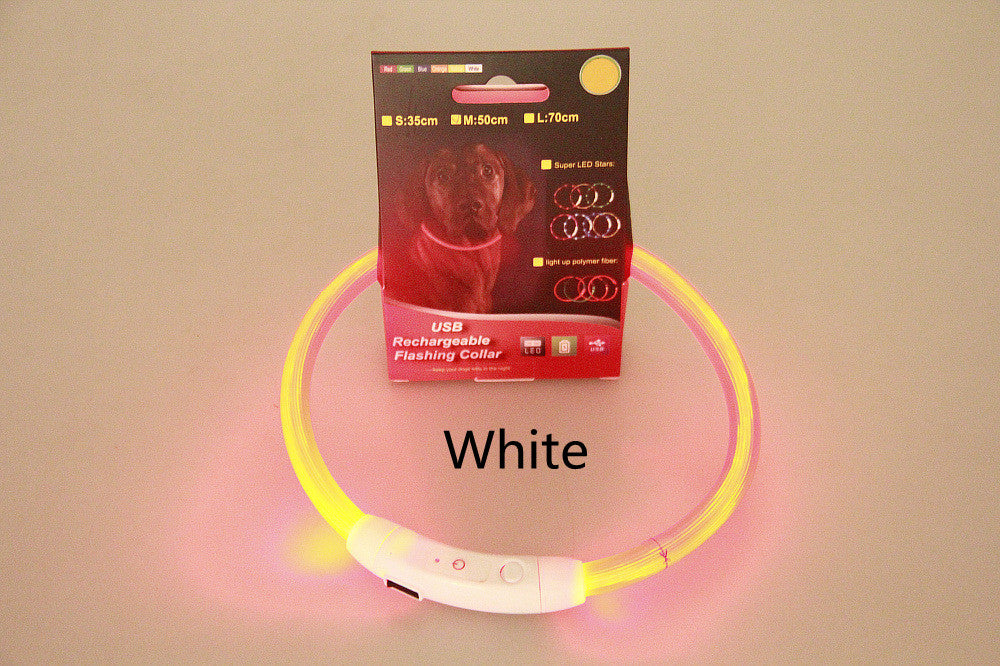 USB Rechargeable Luminous Dog Collar Light