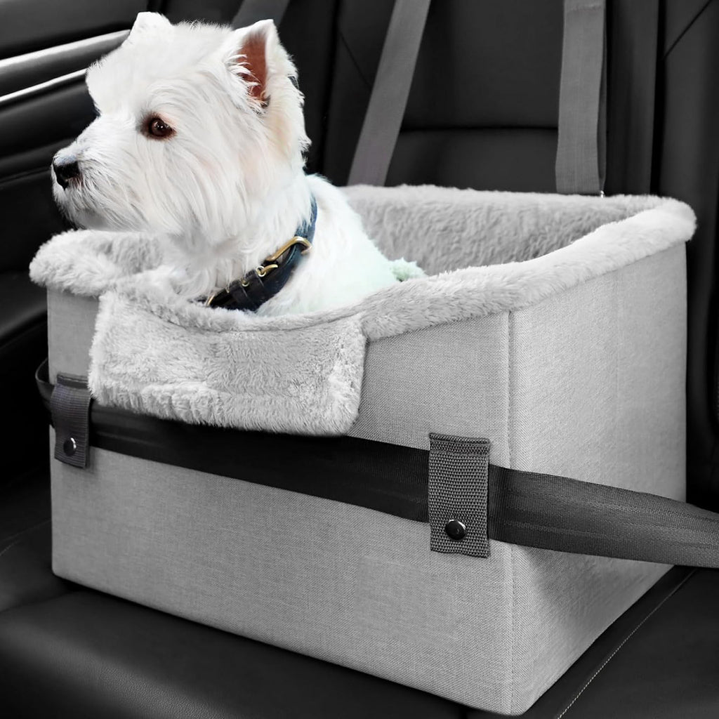 Small Dog Car Seat – Portable Booster with Safety Leash