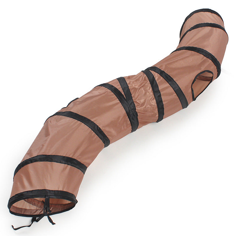 S-Shaped Cat Tunnel – Collapsible Play Toy