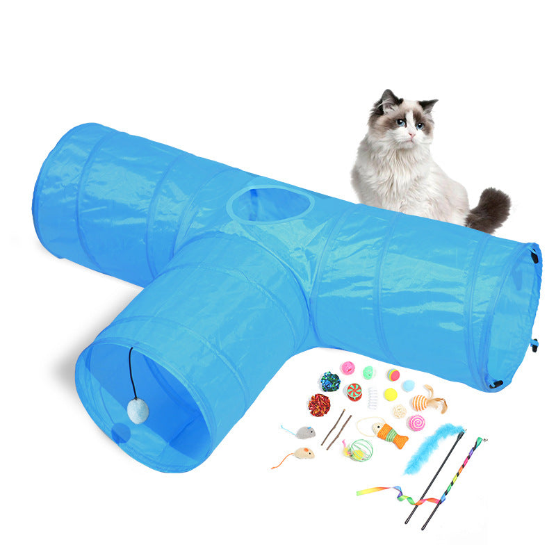 Foldable Cat Tunnel – Climbing Path Play Toy