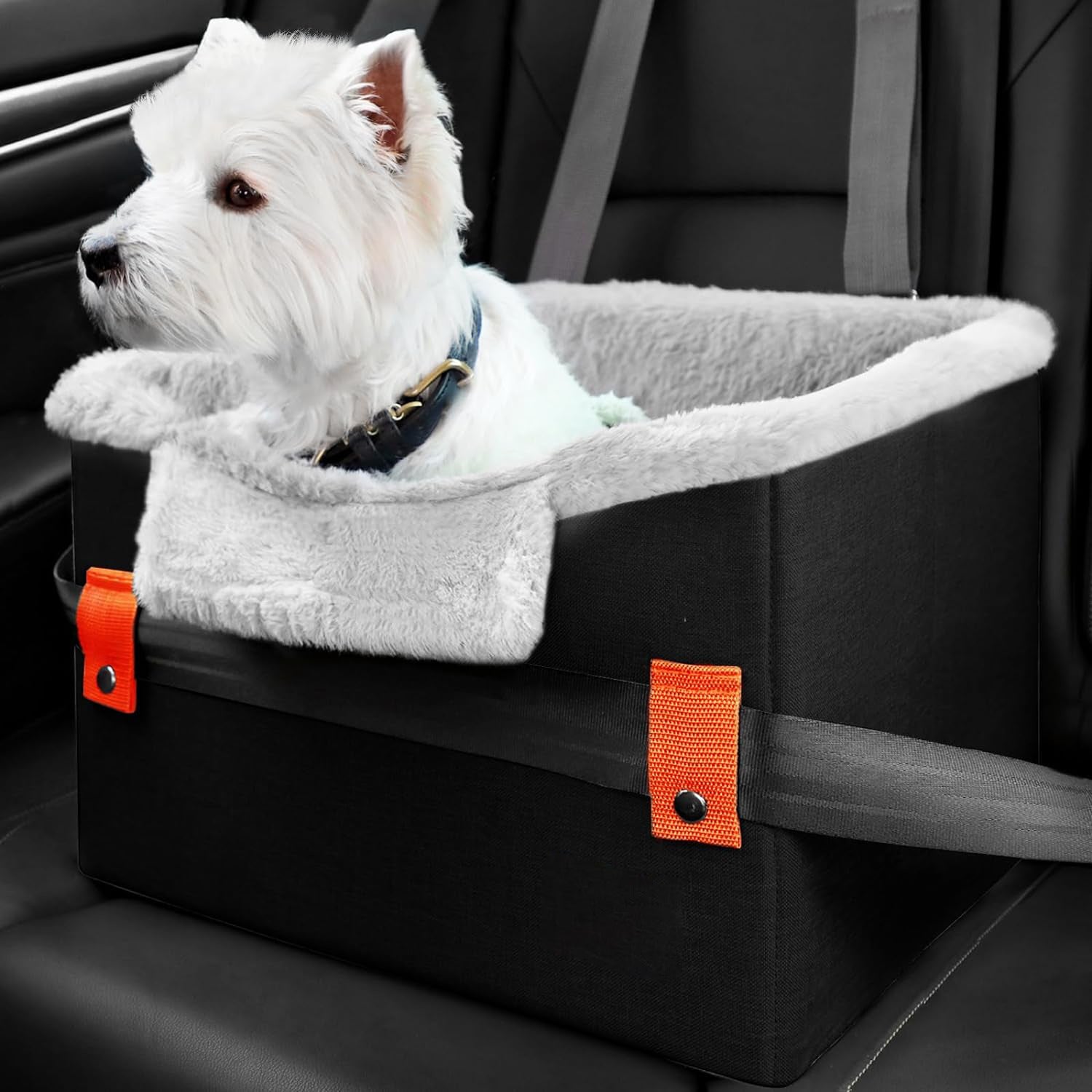 Small Dog Car Seat – Portable Booster with Safety Leash