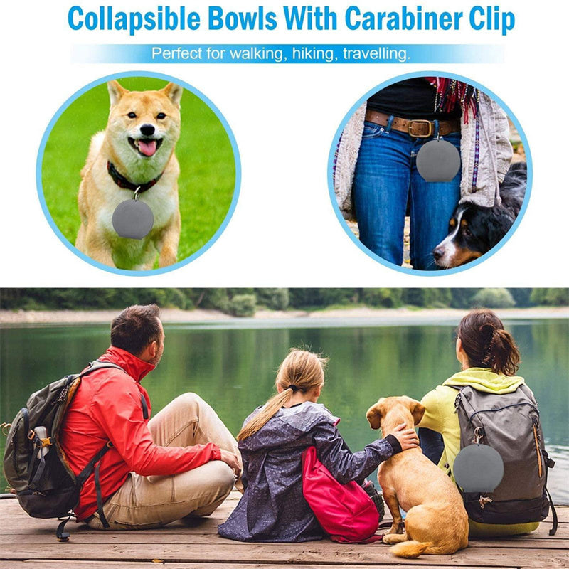 Rubber Double Pet Bowl – Foldable Feeding Dish