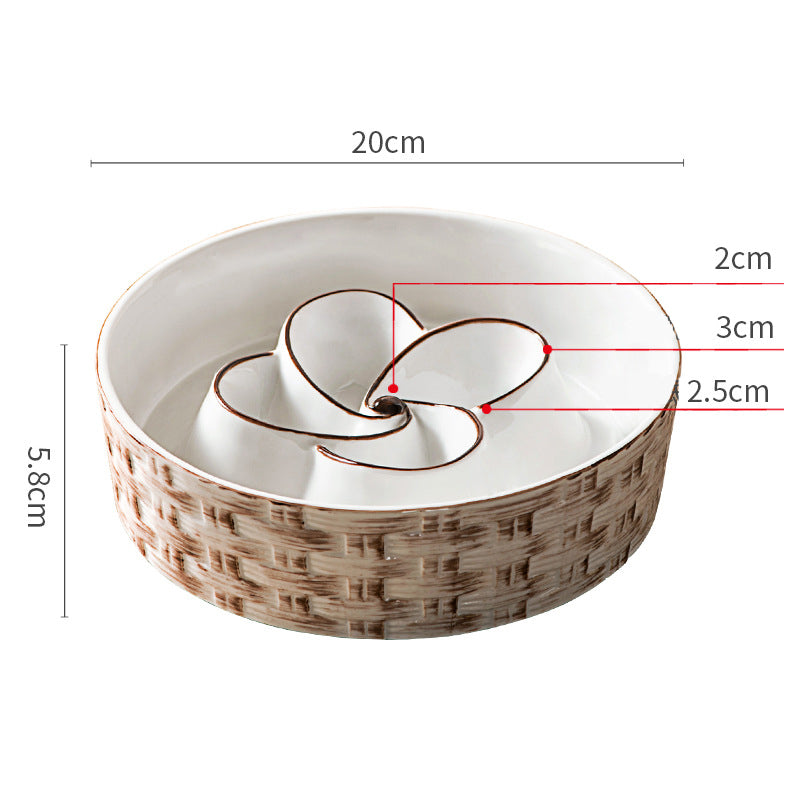 Non-Slip Ceramic Slow Feeder – Safe Eating for Pets