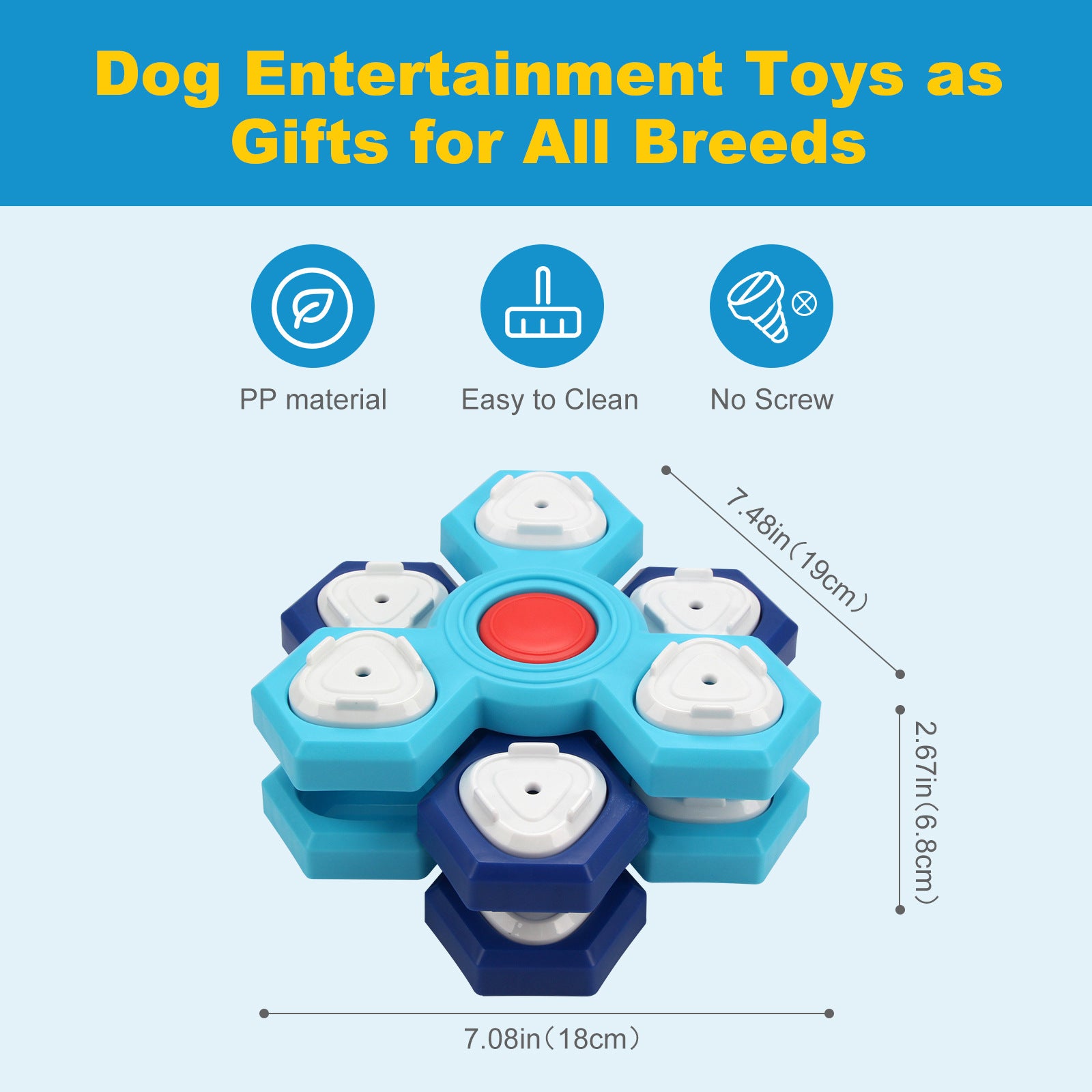 Interactive Dog Puzzle Toy – Treat Dispensing Brain Game