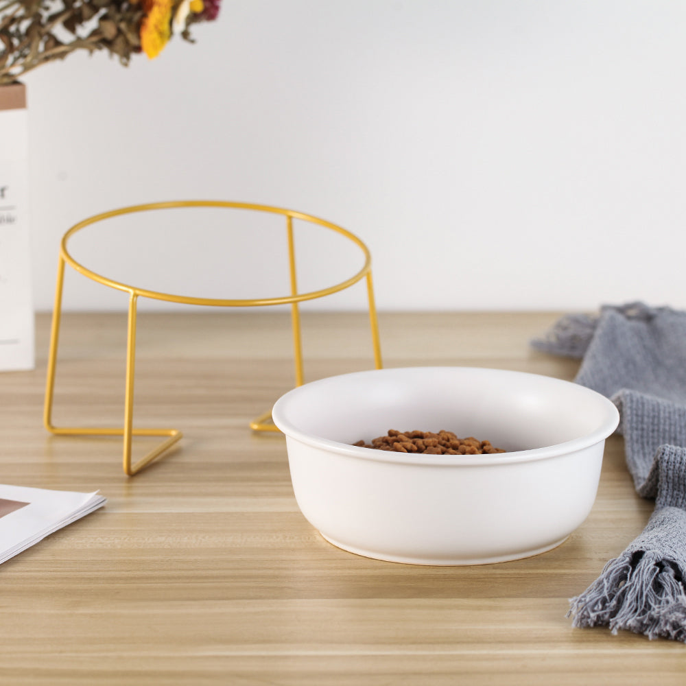 Tilted Ceramic Cat Bowl – Comfortable Mess Free Feeding