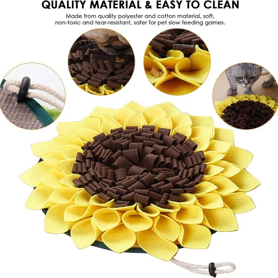 Sunflower Snuffle Mat – Fun Nosework for Happy Dogs