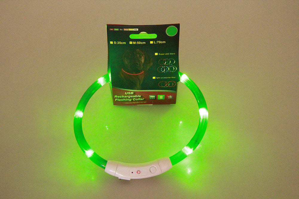 USB Rechargeable Luminous Dog Collar Light