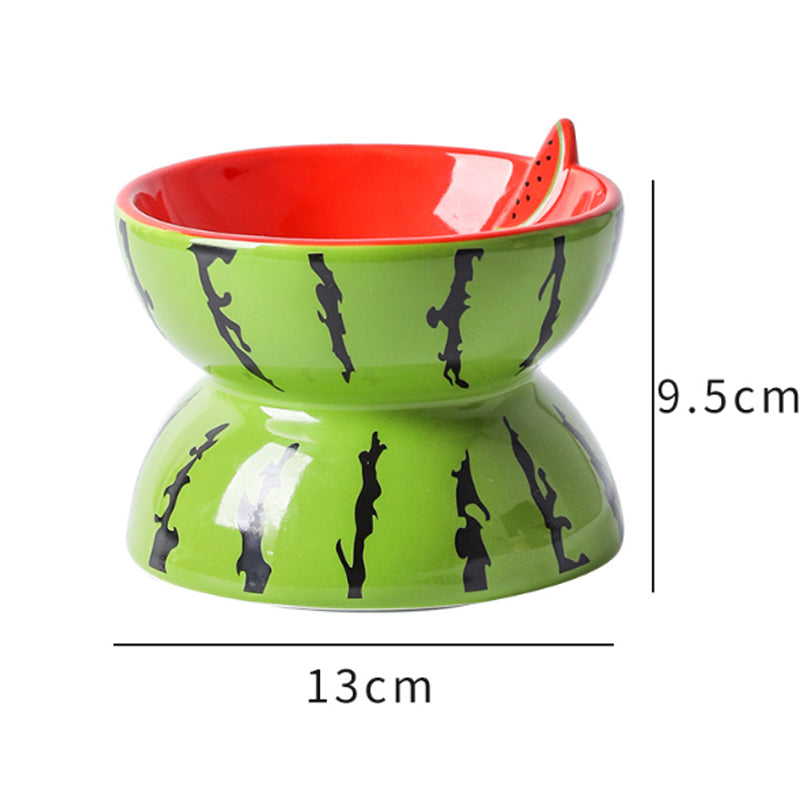 Ceramic Raised Cat Bowl – Anti Vomit Tilted Feeder