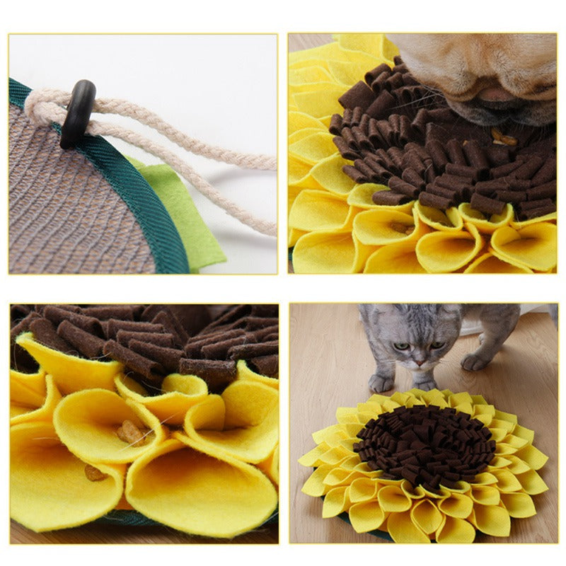 Sunflower Snuffle Mat – Fun Nosework for Happy Dogs