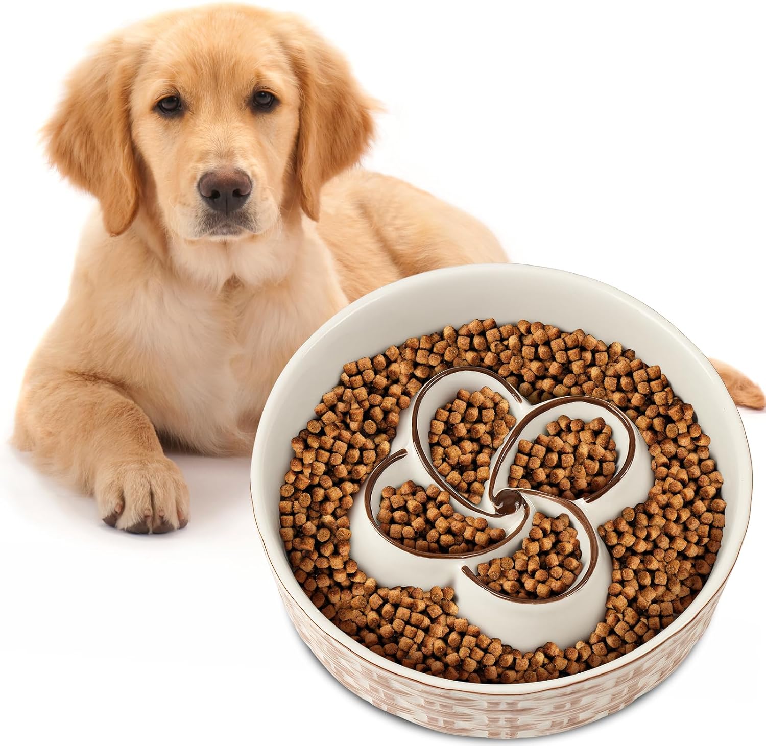 Non-Slip Ceramic Slow Feeder – Safe Eating for Pets