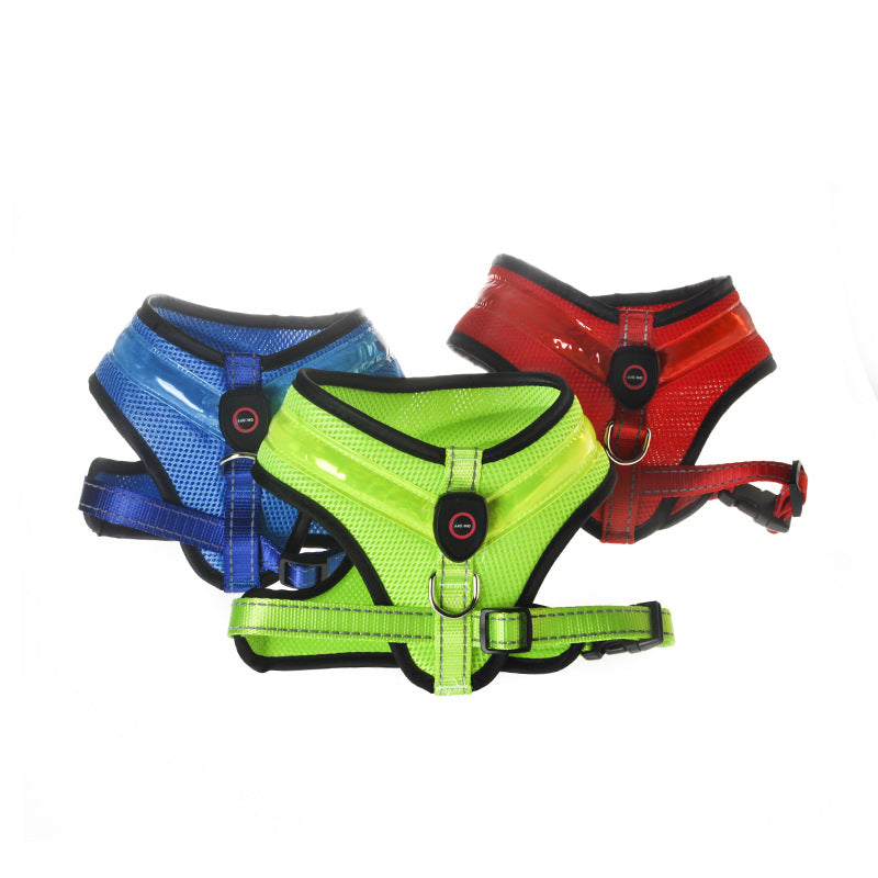 LED Dog Harness – USB Rechargeable Reflective Vest