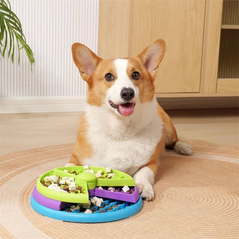 3-Layer Dog Puzzle Bowl – Slow Feeder Interactive Toy