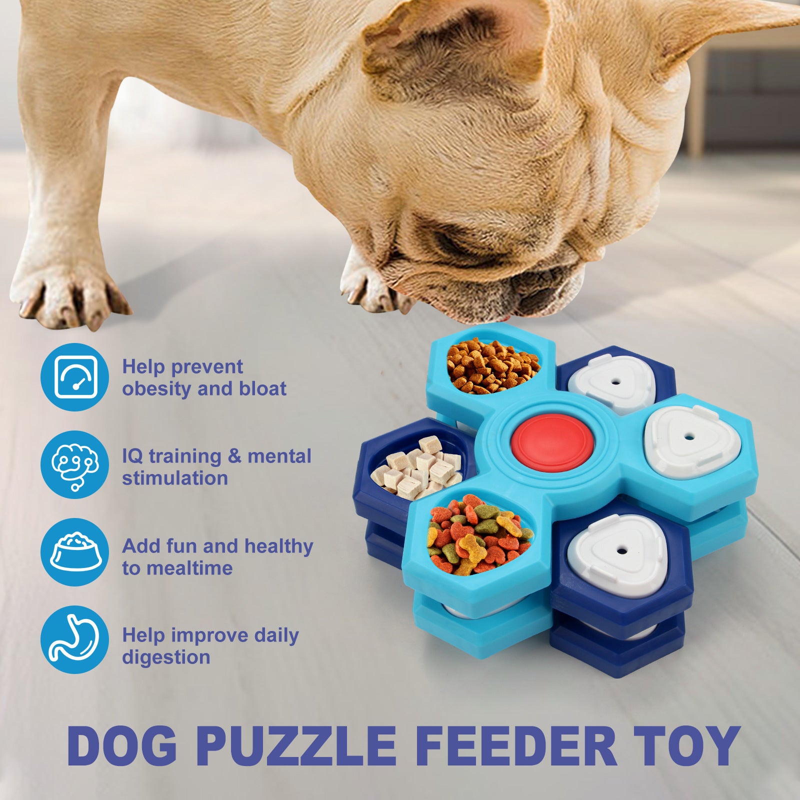 Interactive Dog Puzzle Toy – Treat Dispensing Brain Game