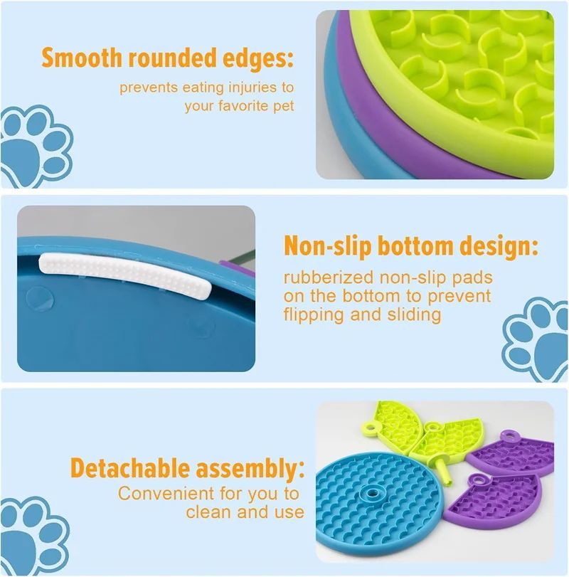 3-Layer Dog Puzzle Bowl – Slow Feeder Interactive Toy