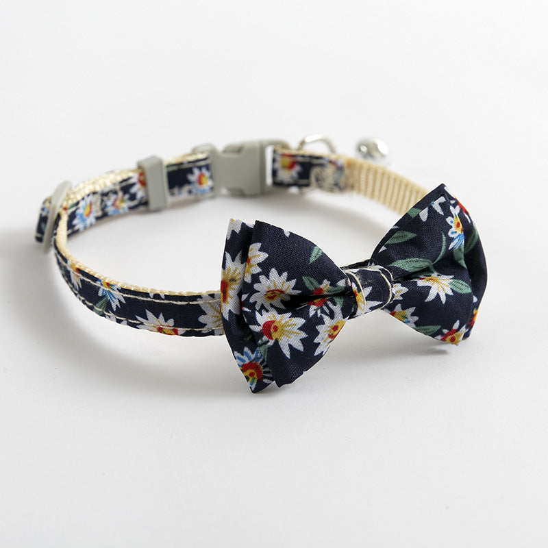 British Short Blue Cat Collar – Safety Buckle & Bell