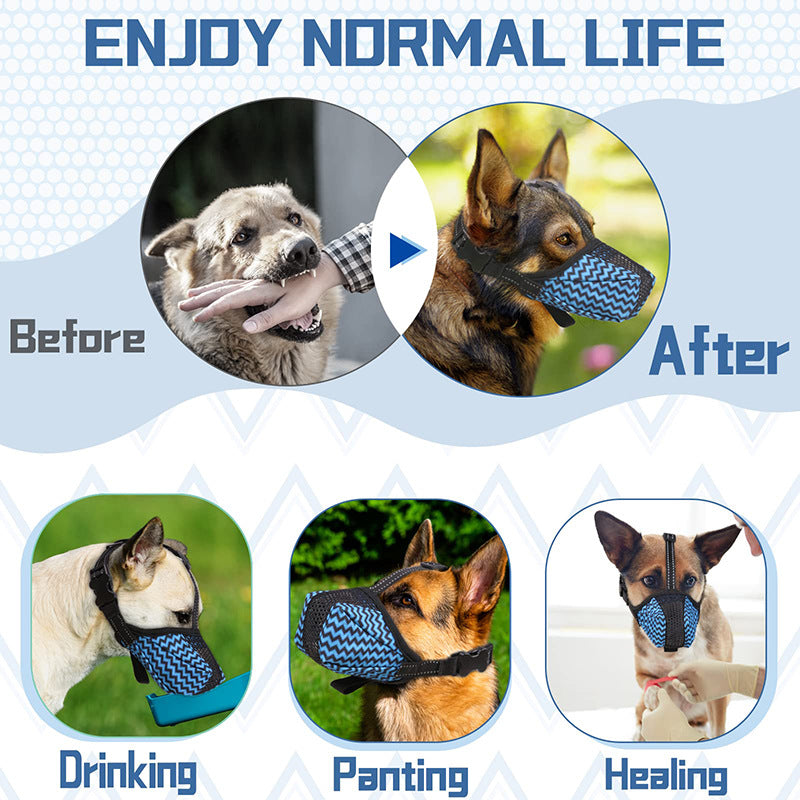 Air Mesh Dog Muzzle – Breathable & Secure