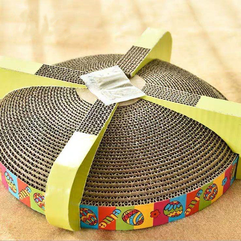 Cat Scratching Board – Corrugated Round Toy