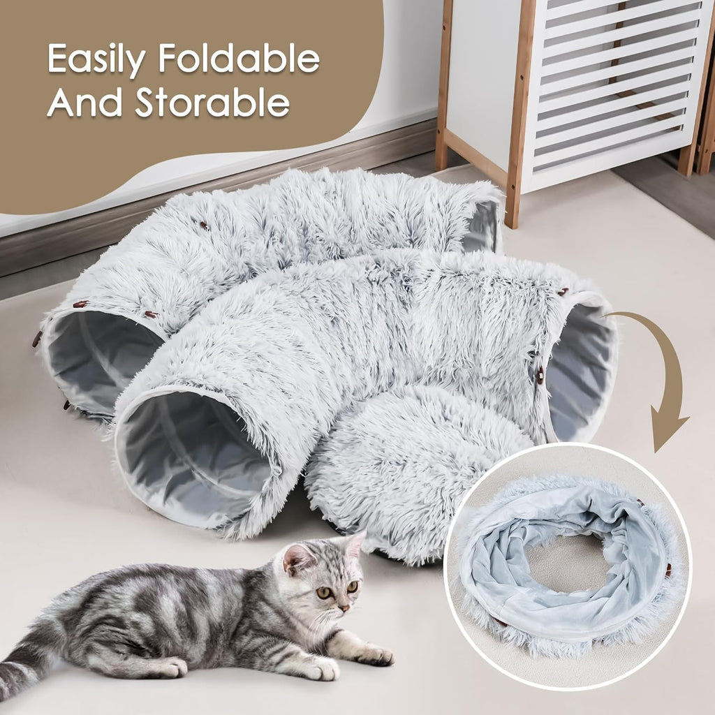 Peekaboo Cat Tunnel Bed – Indoor Play & Sleep
