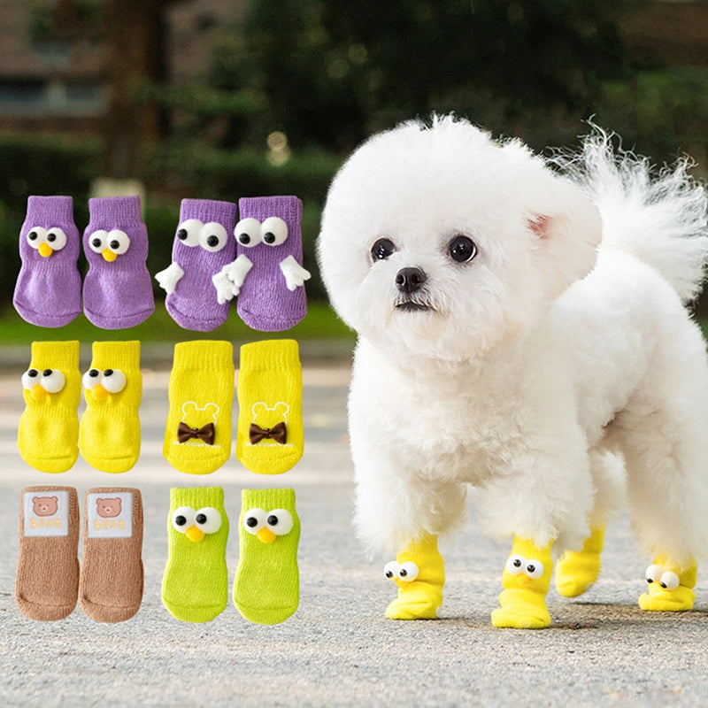All-Season Dog Socks – Cute Big Eyes Design