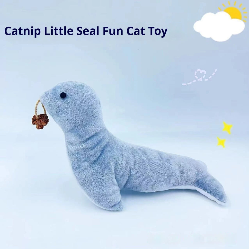 Cat Sea Lion Plush Toy – Catnip Bell Fun