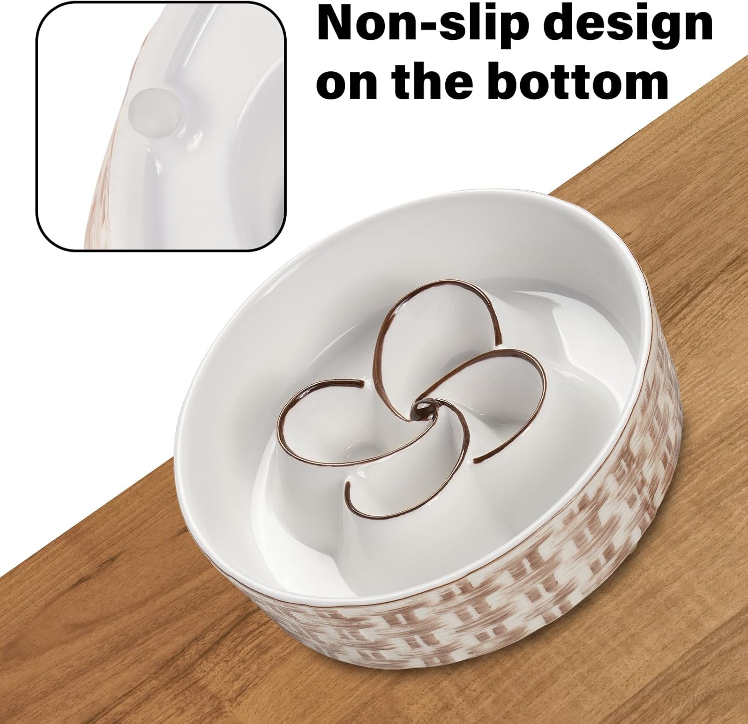 Non-Slip Ceramic Slow Feeder – Safe Eating for Pets
