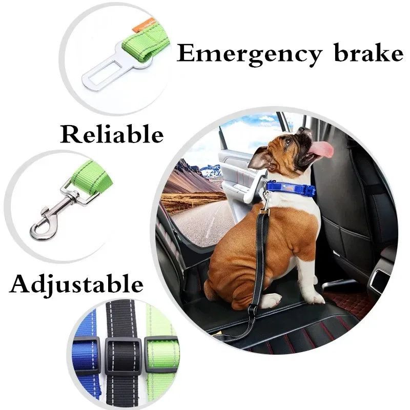 Dog Car Seat Belt – Adjustable Harness Leash