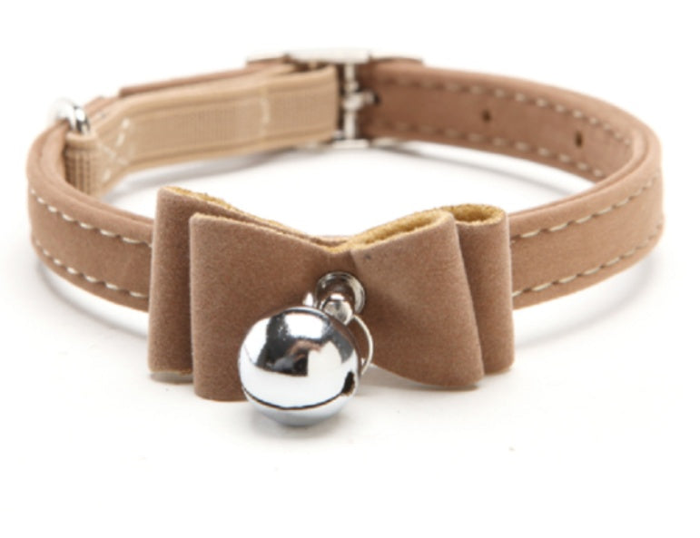 Cat Collar with Bow and Bell – Adjustable & Cute