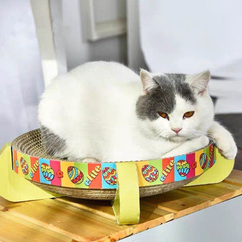Cat Scratching Board – Corrugated Round Toy