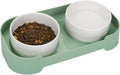 Ceramic Elevated Cat Bowls – Anti Vomit Feeding Set