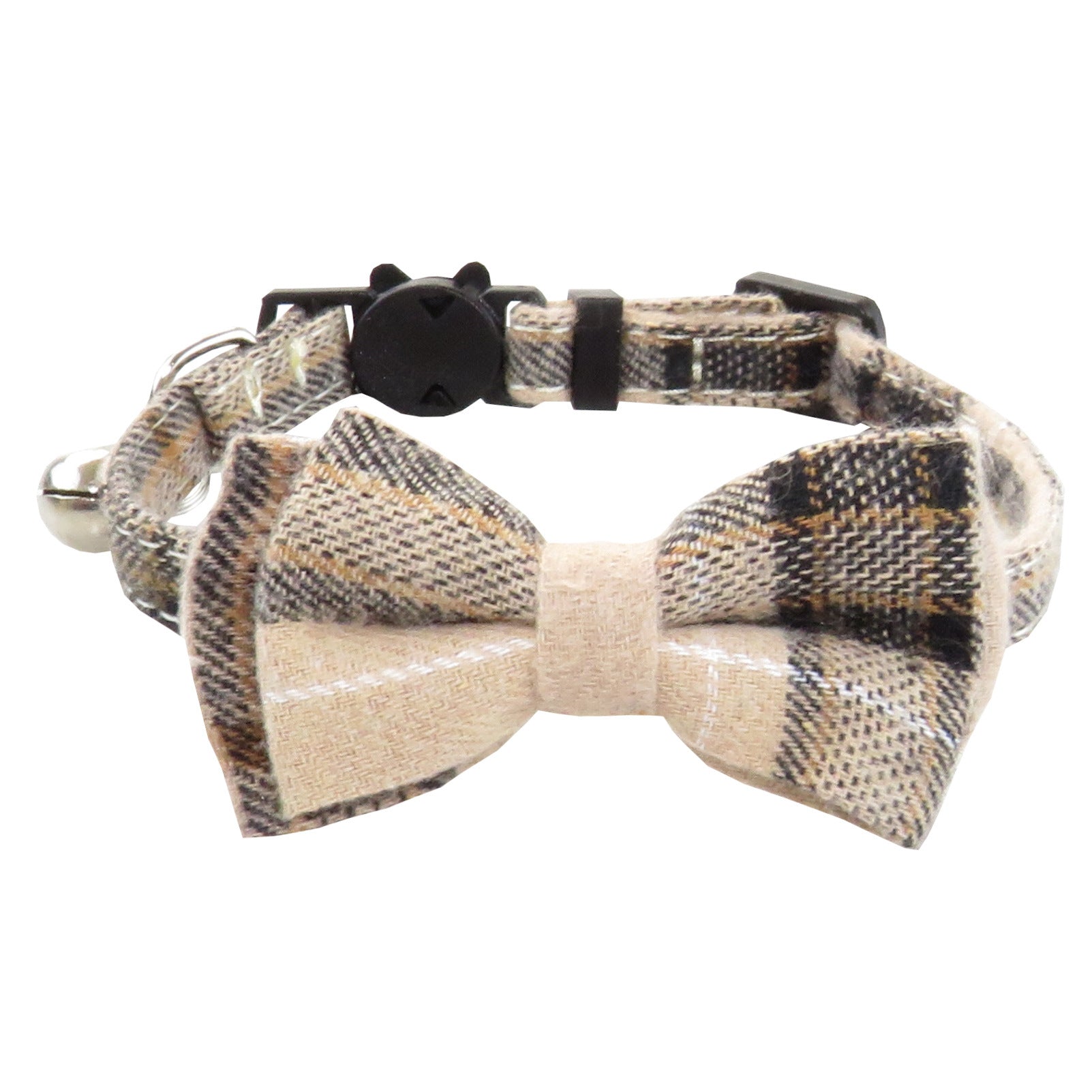 Plaid Bow Tie pet Collar – Adjustable Breakaway Design