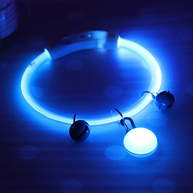 Shiny Luminous Dog Collar – Night Walking Light