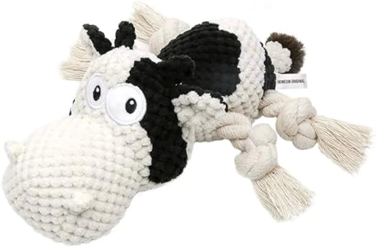 Squeaky Cow Dog Toy – Durable Plush Chew
