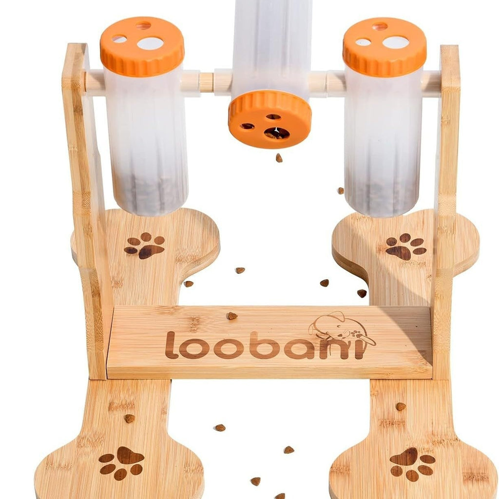 Wooden Dog Puzzle Toy – Interactive Snack Dispenser