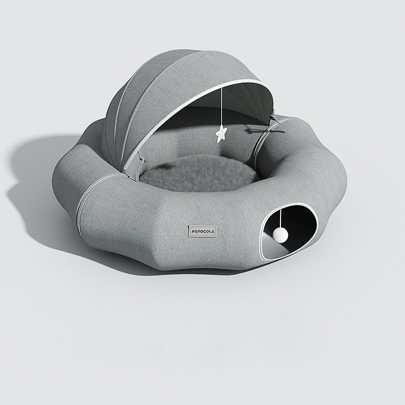 Foldable Cat Tunnel – Donut Crawl Bed