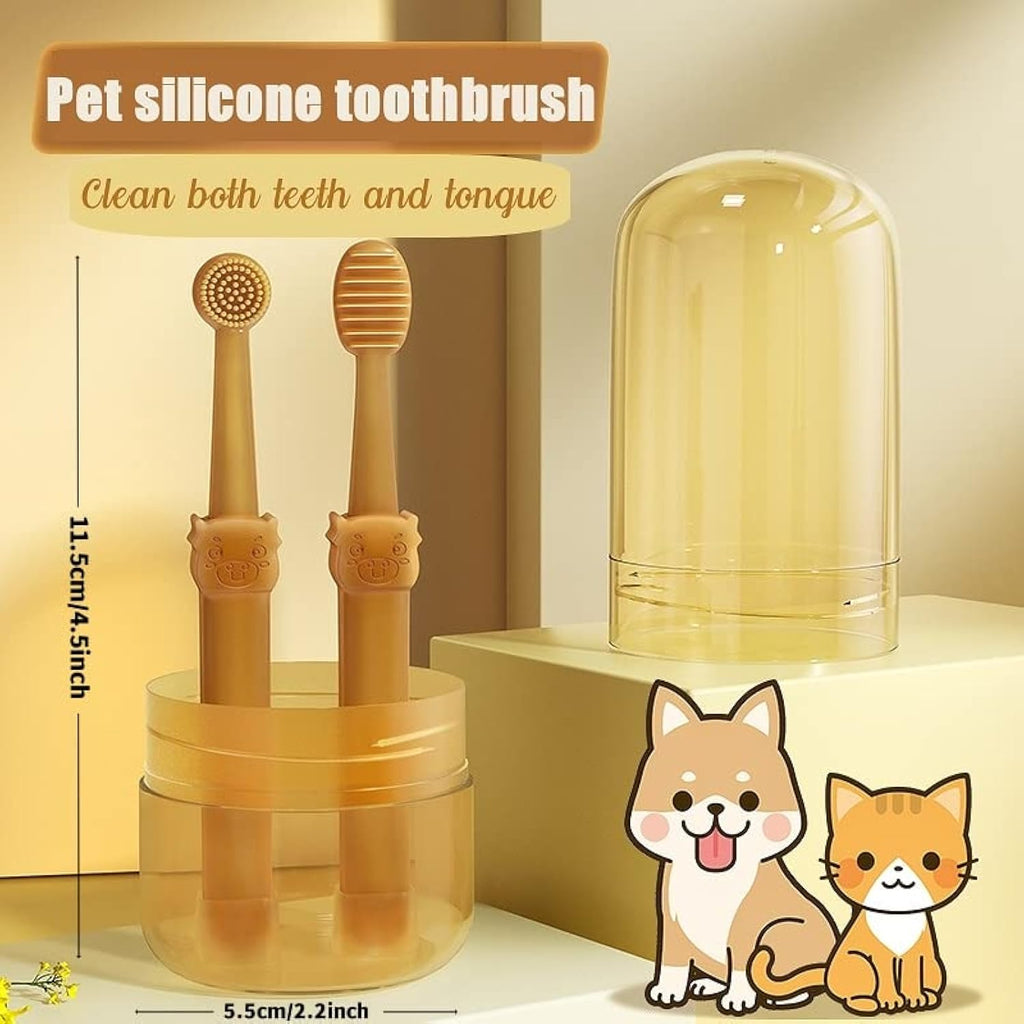 360° Silicone Pet Toothbrush for Easy Dental Care