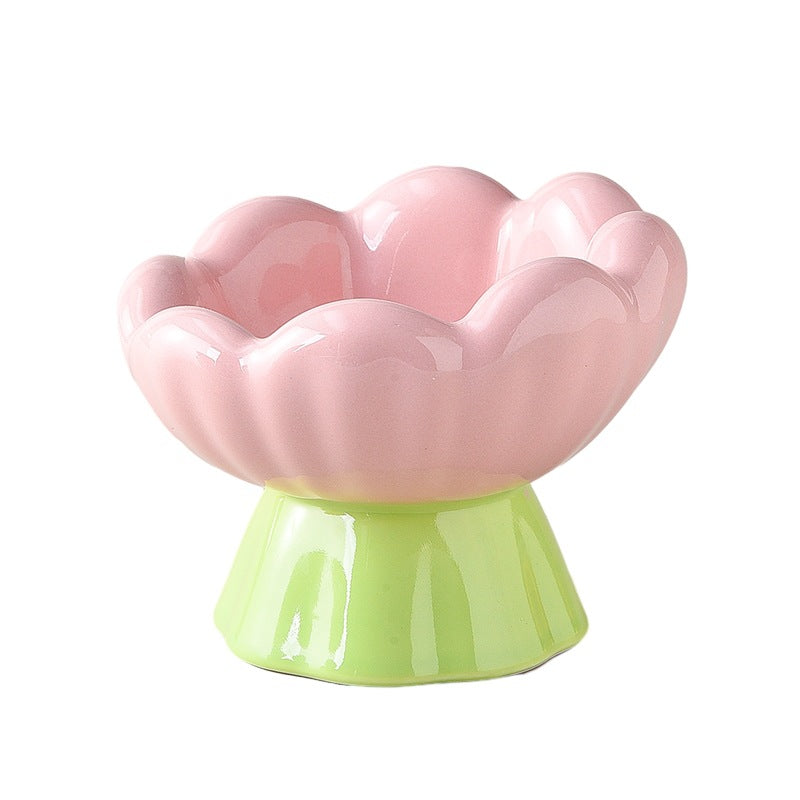 Cute Flower Cat Bowl – Elevated, Wide & Comfortable