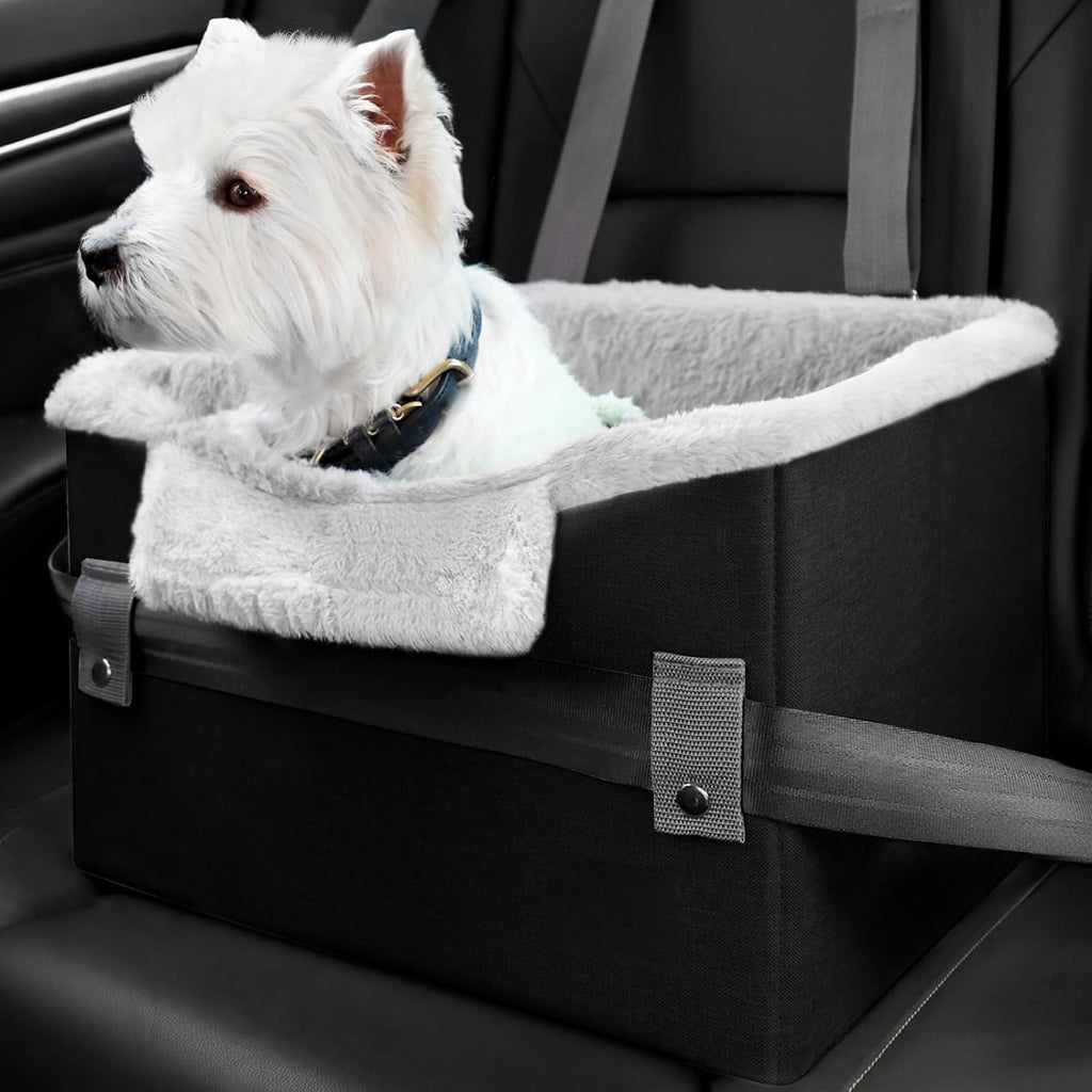 Small Dog Car Seat – Portable Booster with Safety Leash