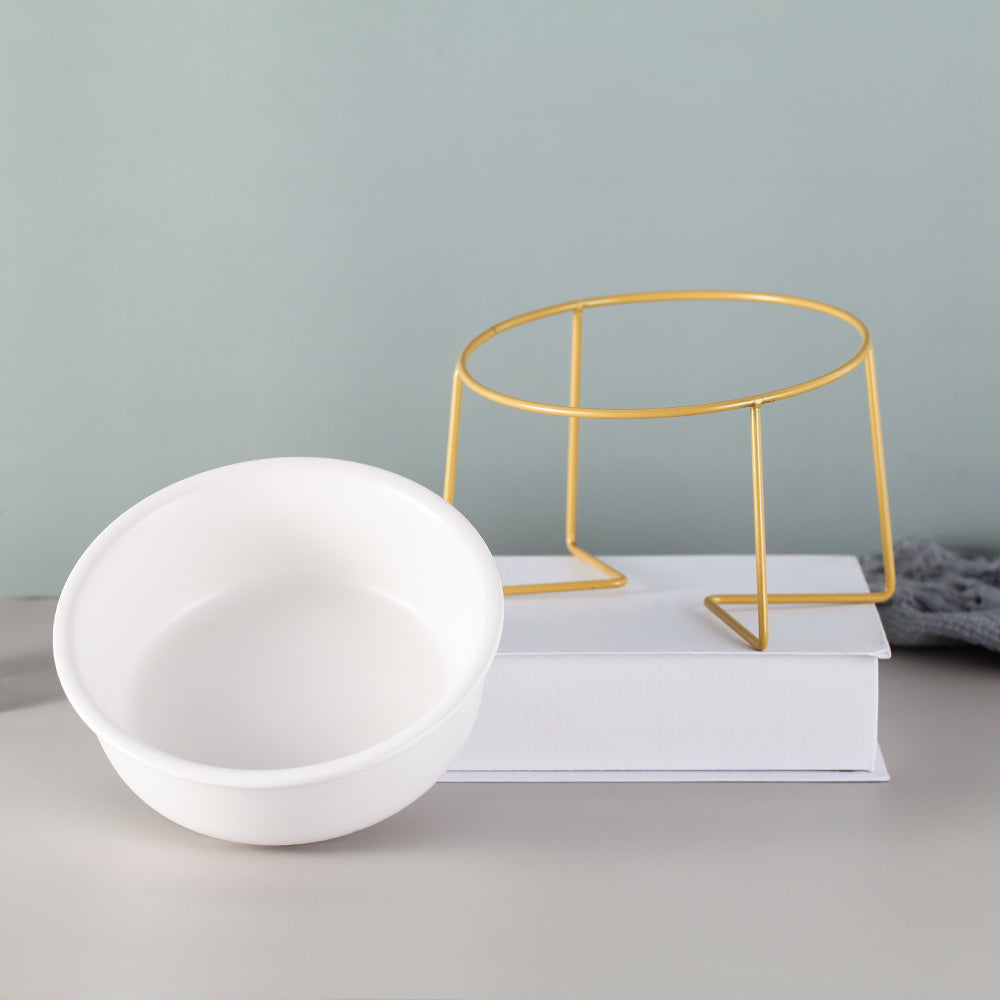 Tilted Ceramic Cat Bowl – Comfortable Mess Free Feeding