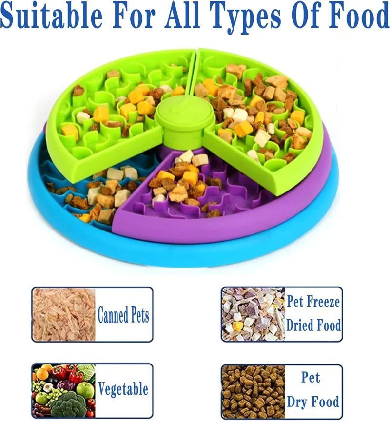 3-Layer Dog Puzzle Bowl – Slow Feeder Interactive Toy